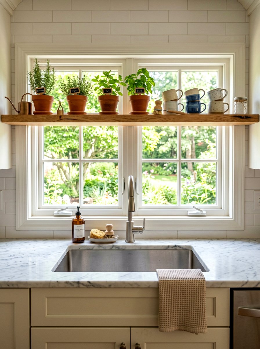 Above Sink Open Shelving - 30 kitchen open shelf styling ideas