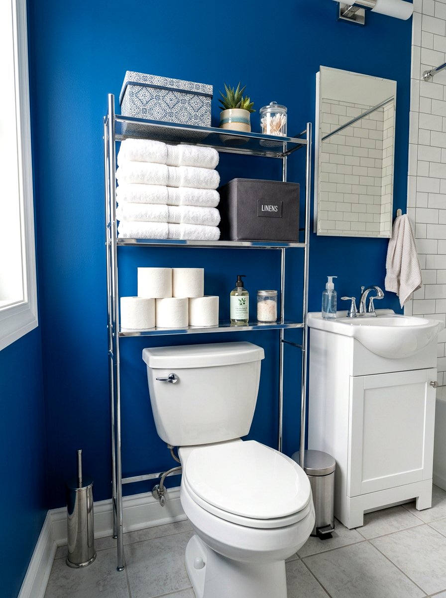 Above Toilet Storage - 30 towel storage ideas