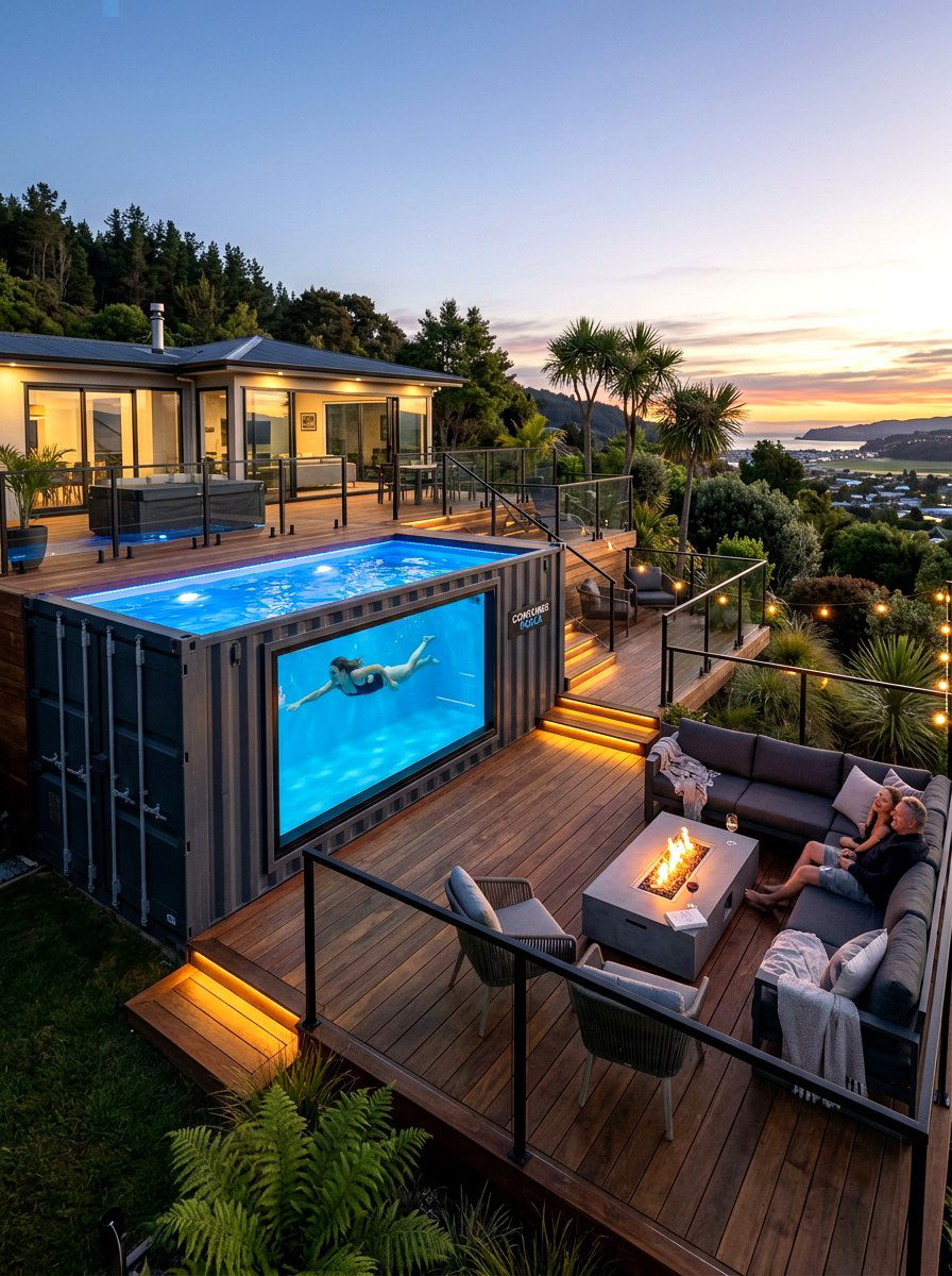 Above ground glass pool - 30 modern pool ideas