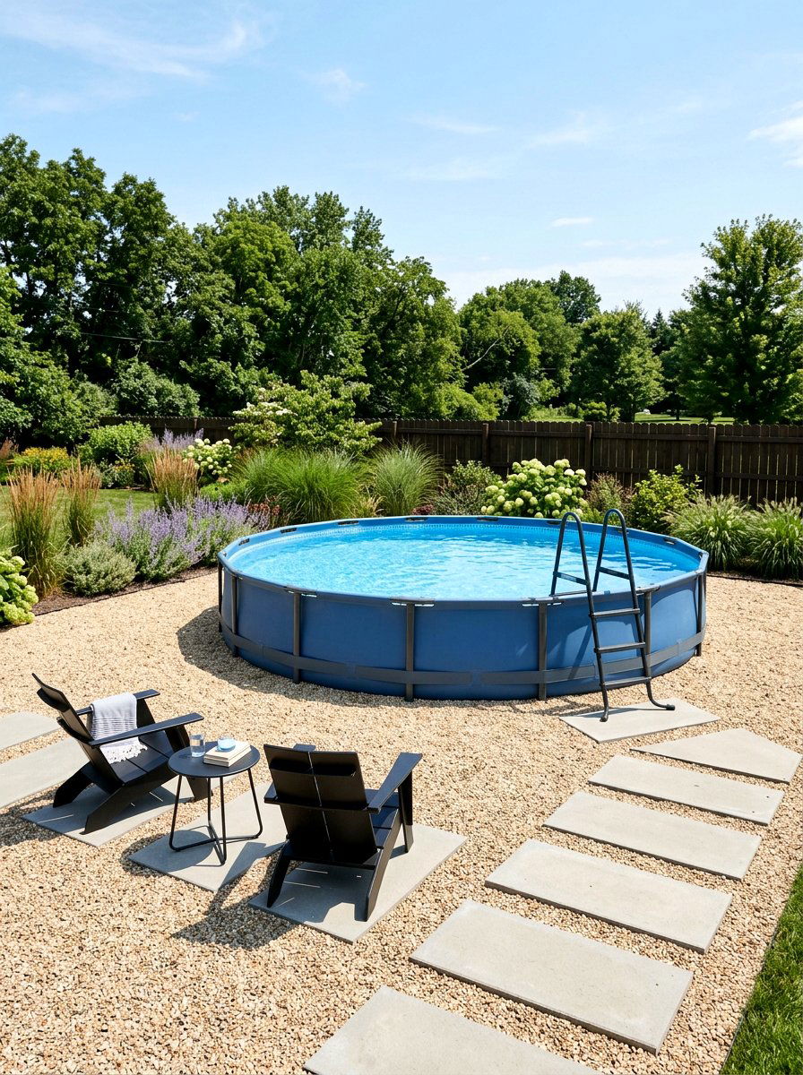 Above ground pool with gravel - 30 budget pool ideas