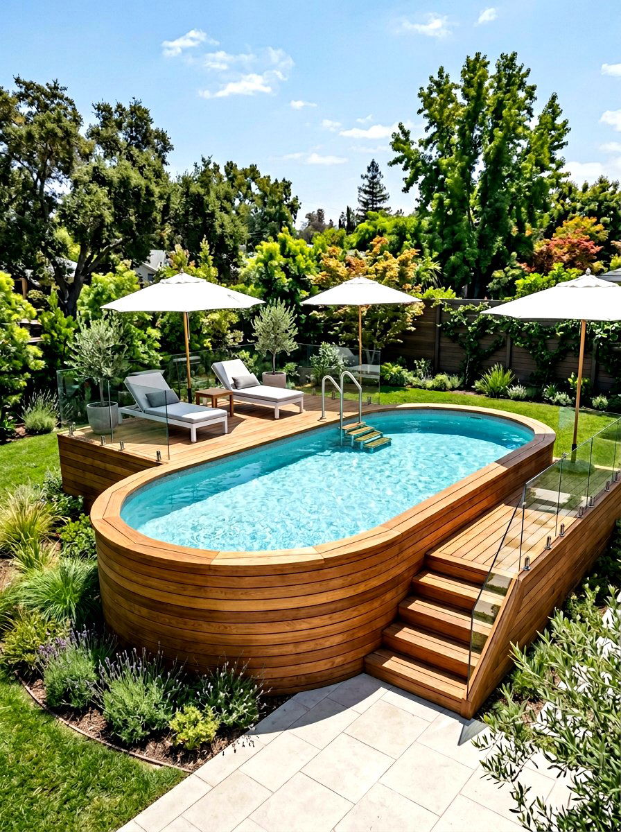 Above ground pool wood siding - 30 budget pool ideas