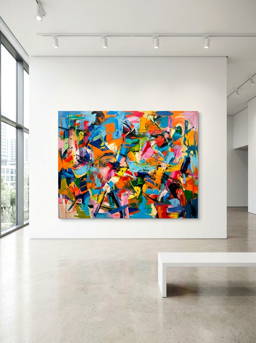 Abstract Art Backdrop - 30 styled corner for photos ideas