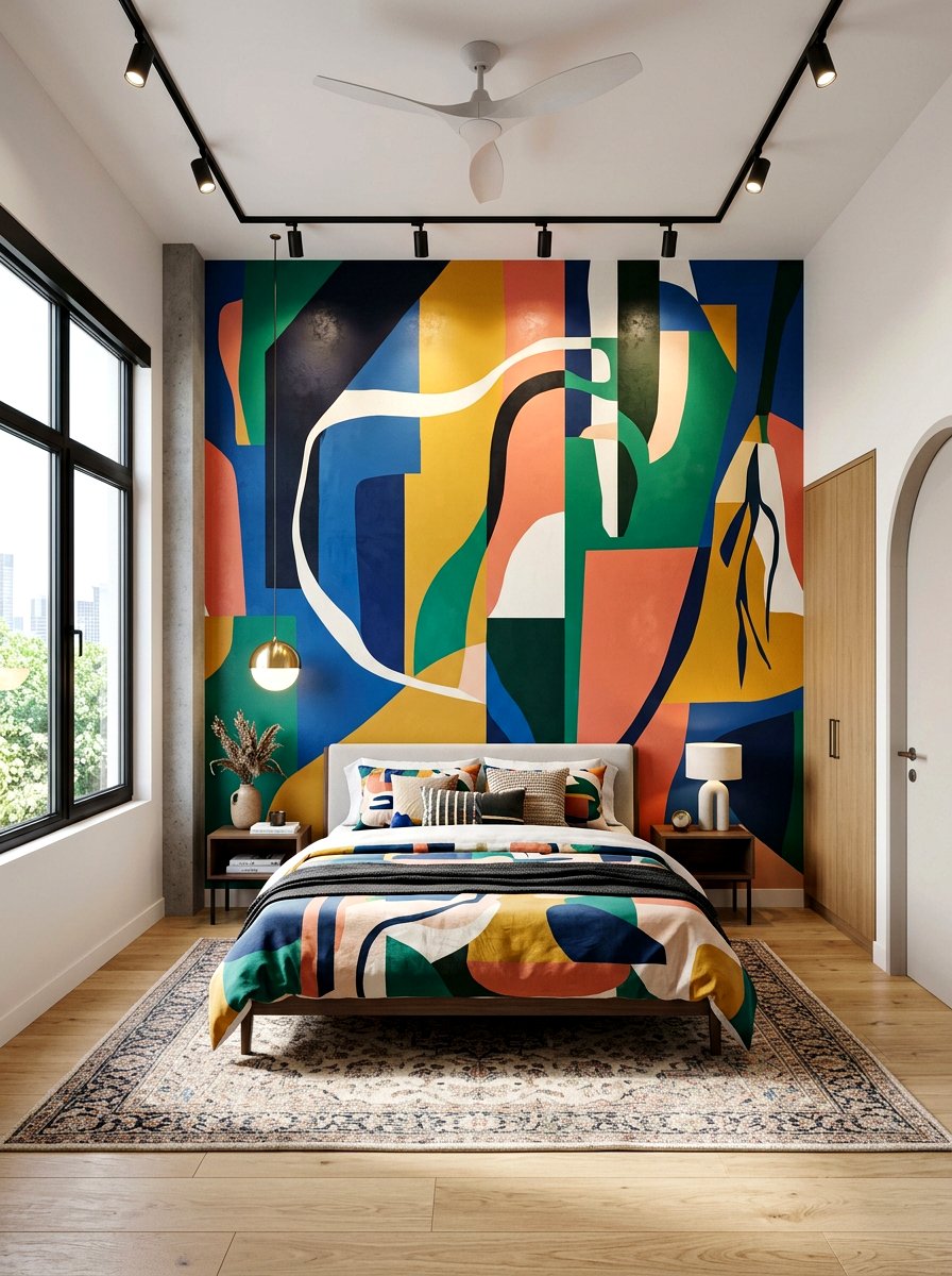 Abstract Art Bedroom - 30 couture bedroom ideas