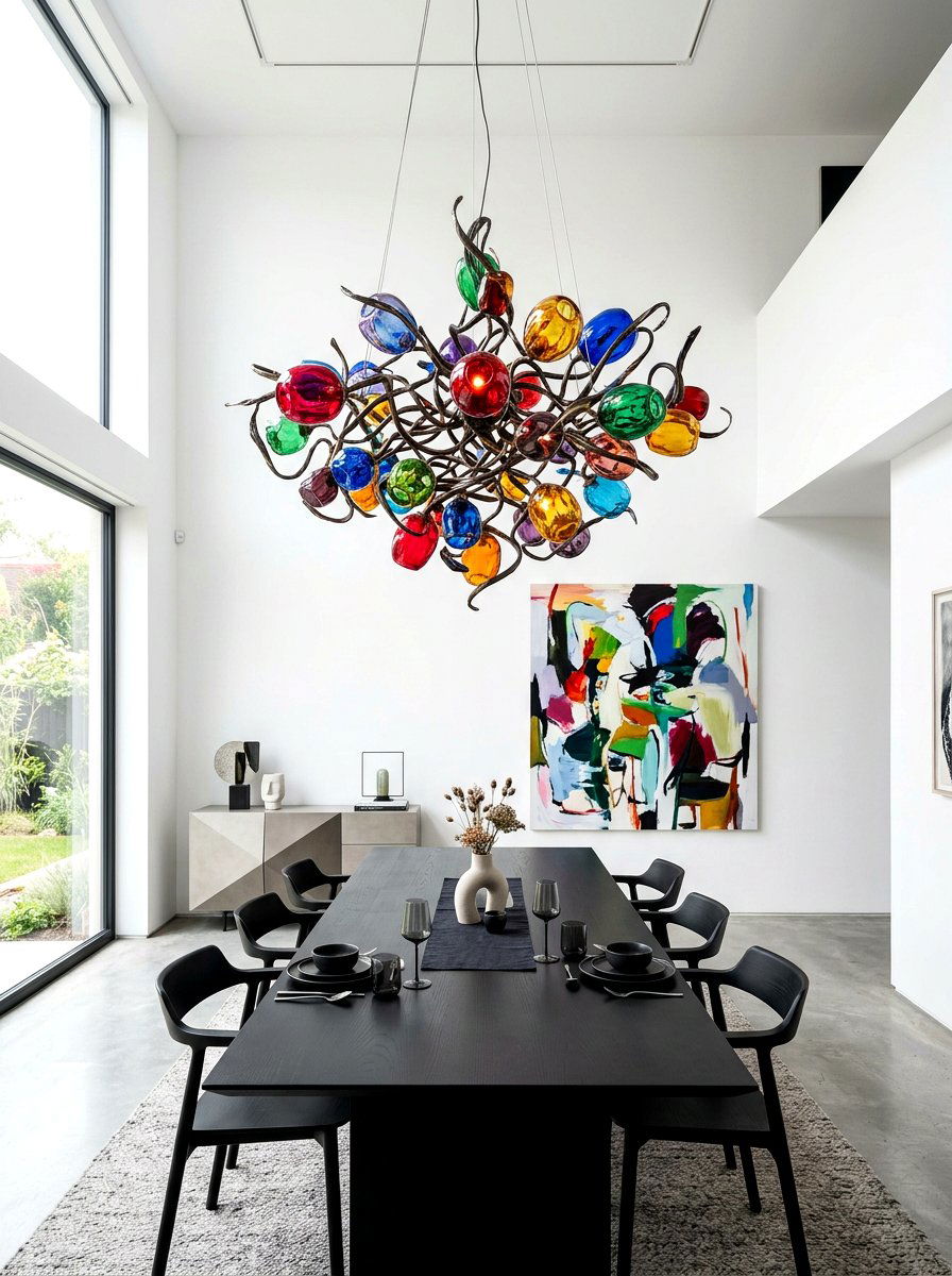 Abstract Art Chandelier - 30 dining room chandelier ideas