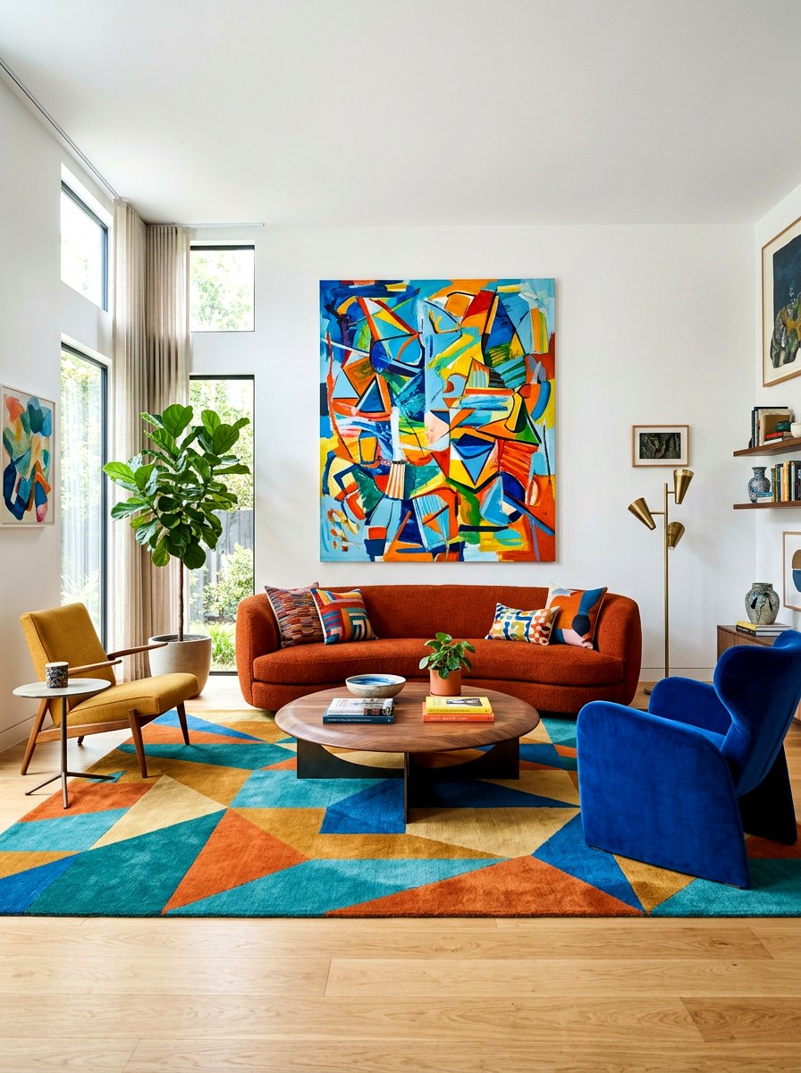 Abstract Art Living Space - 30 college apartment ideas