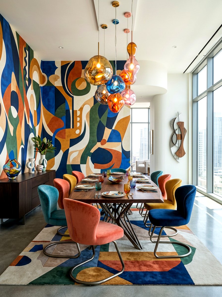 Abstract Dining Room Wallpaper - 30 dining room wallpaper ideas