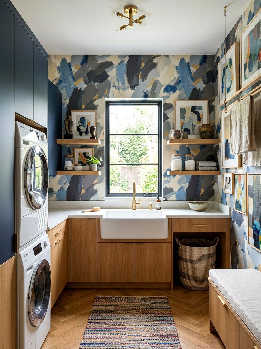 Abstract Laundry Room Wallpaper - 30 laundry room wallpaper ideas