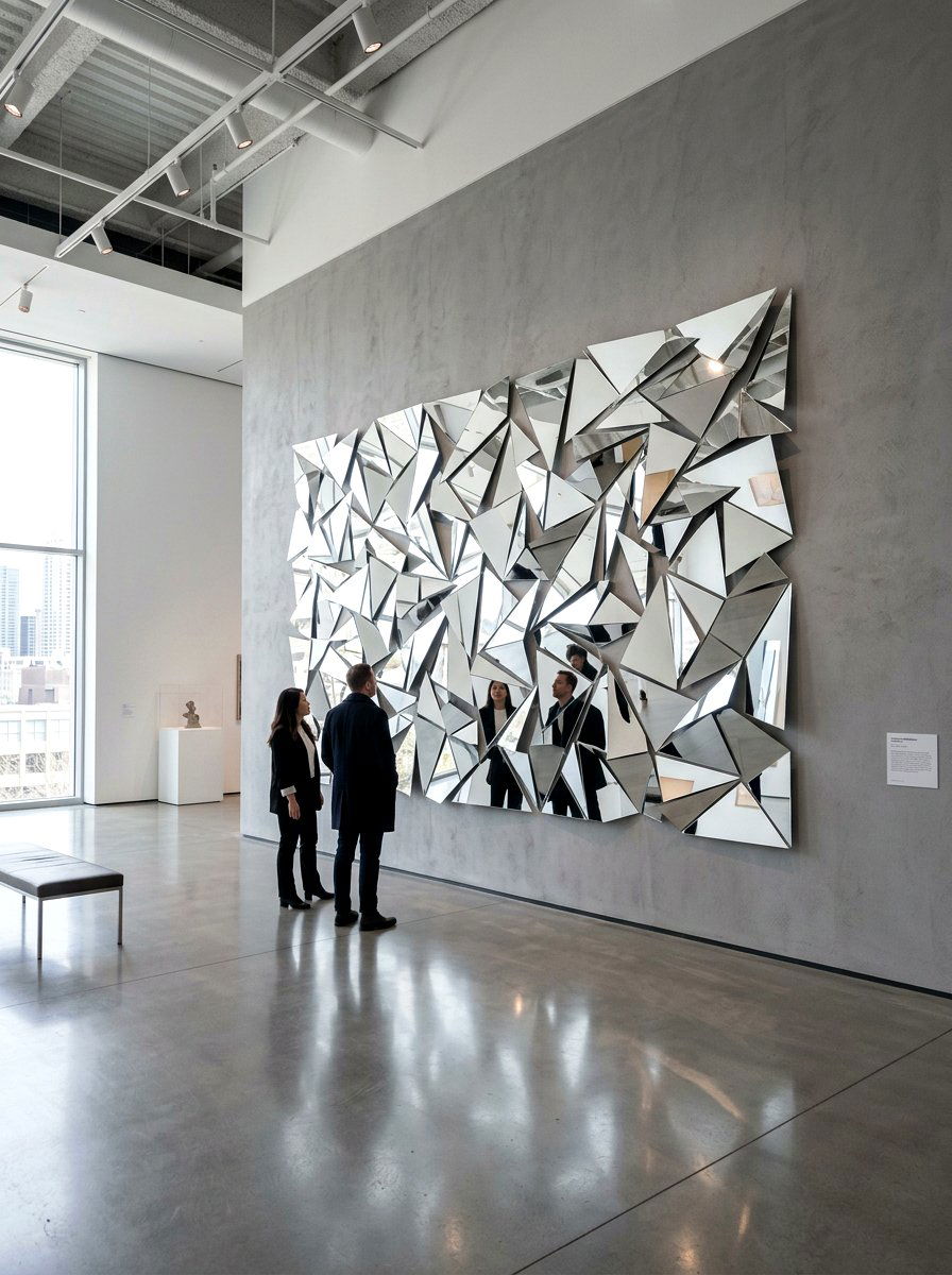 Abstract Mirror Wall Art - 30 statement mirror gallery ideas