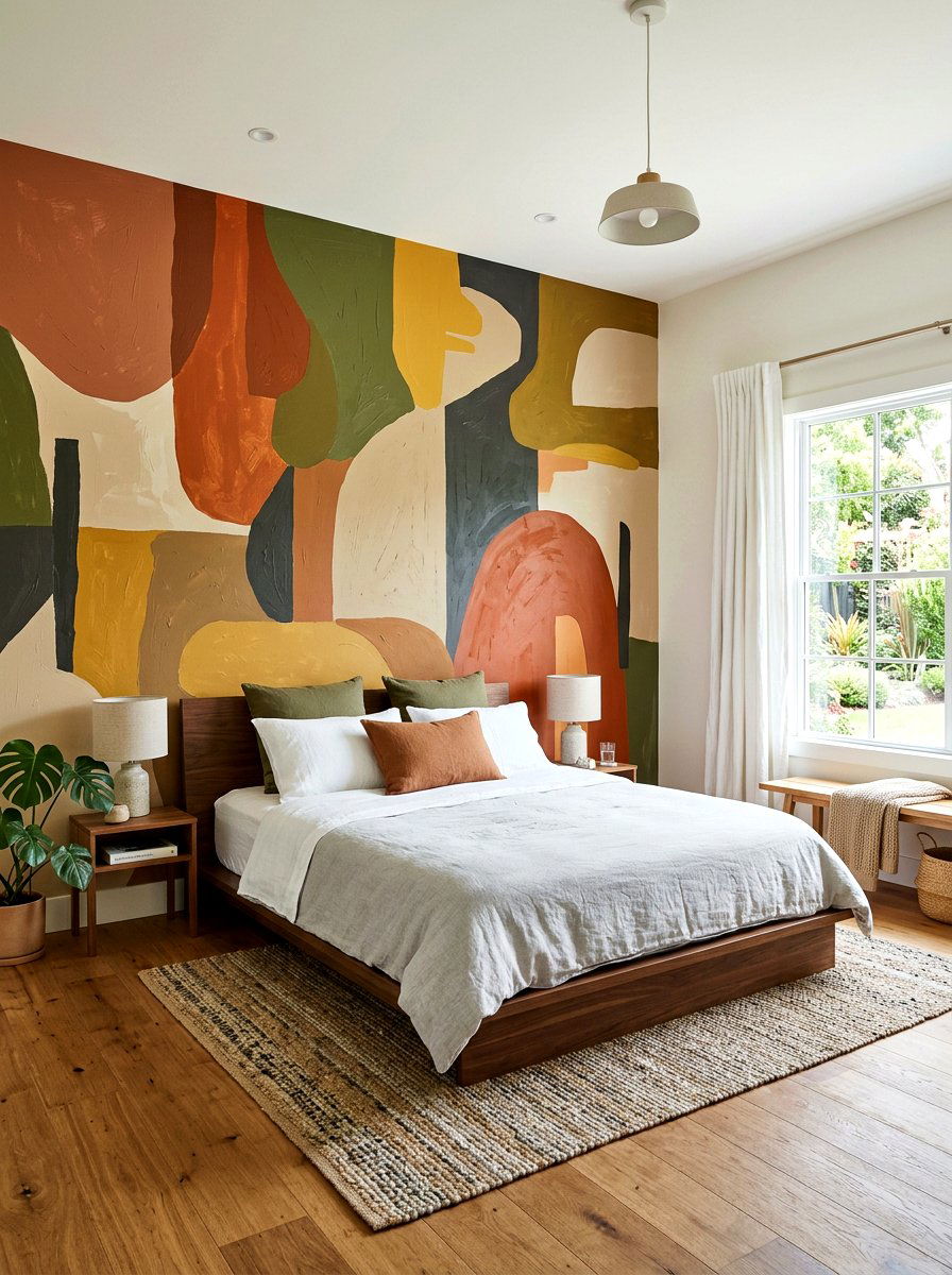 Abstract Paint Mural - 30 childhood bedroom revival ideas
