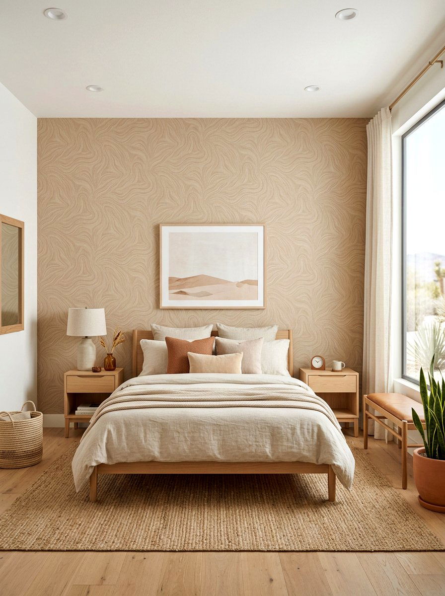 Abstract Sand Pattern Wallpaper - 30 dune inspired decor ideas