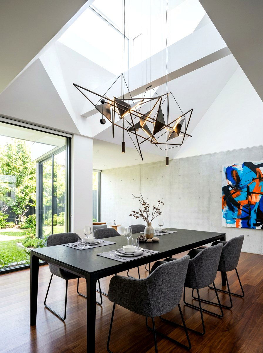 Abstract Sculptural Chandelier - 30 formal dining room chandelier ideas