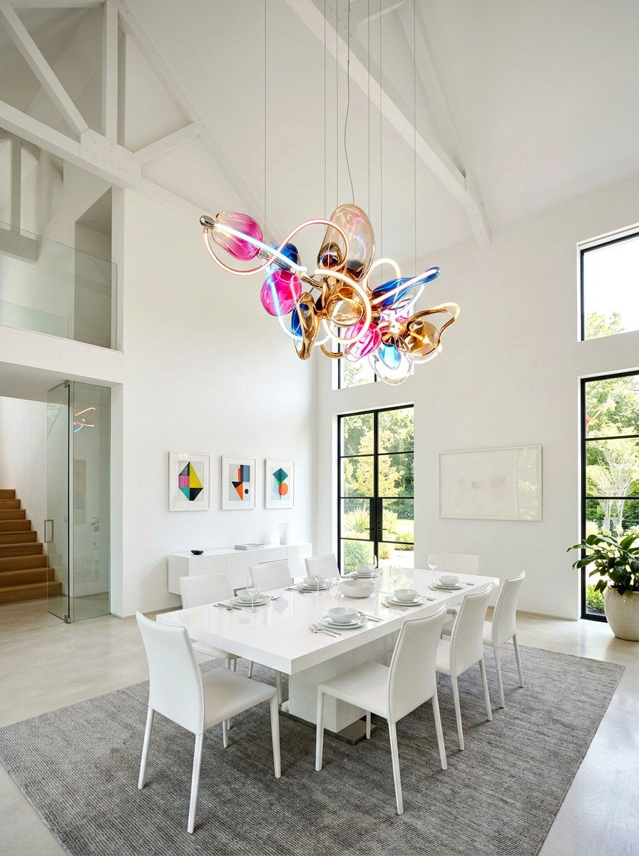 Abstract Sculptural Light - 30 dining room lighting ideas