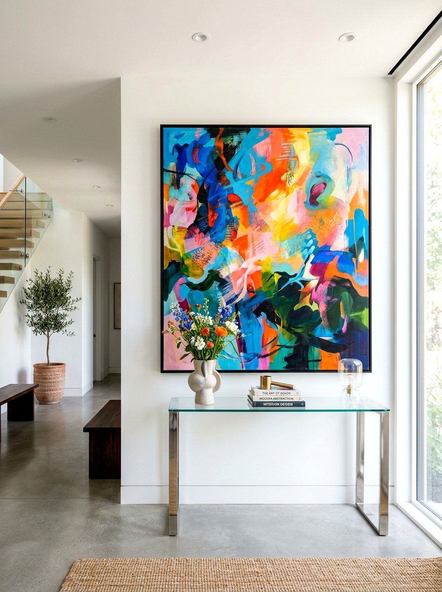 Abstract Wall Art - 30 modern entryway ideas