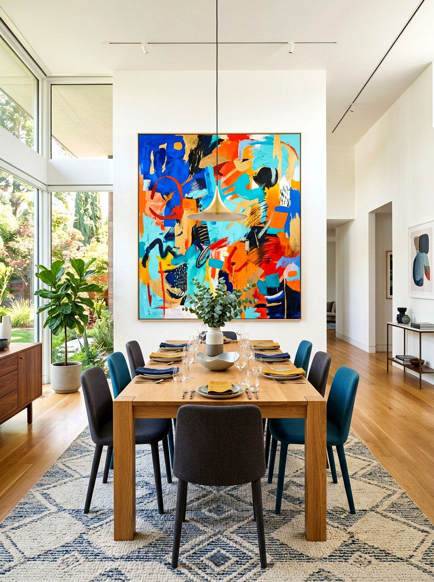 Abstract Wall Art Dining Room - 30 modern dining room ideas