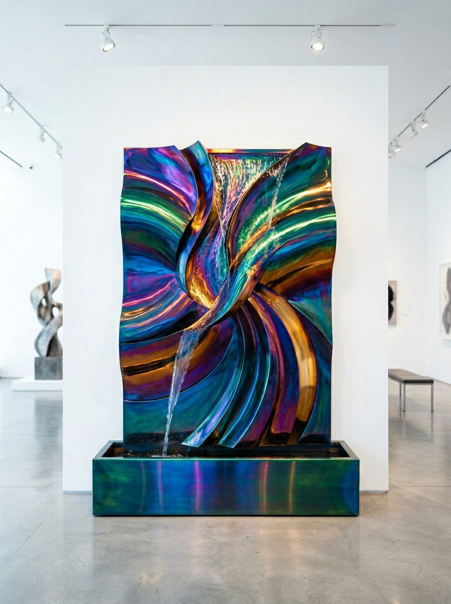 Abstract art wall fountain - 30 wall fountain ideas