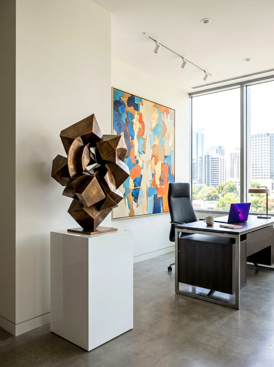 Abstract office sculpture - 30 quiet luxury office ideas