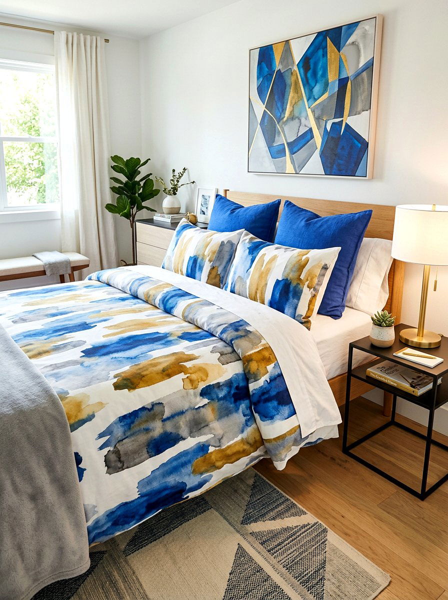 Abstract pattern bedding - 30 designer duvet styling ideas