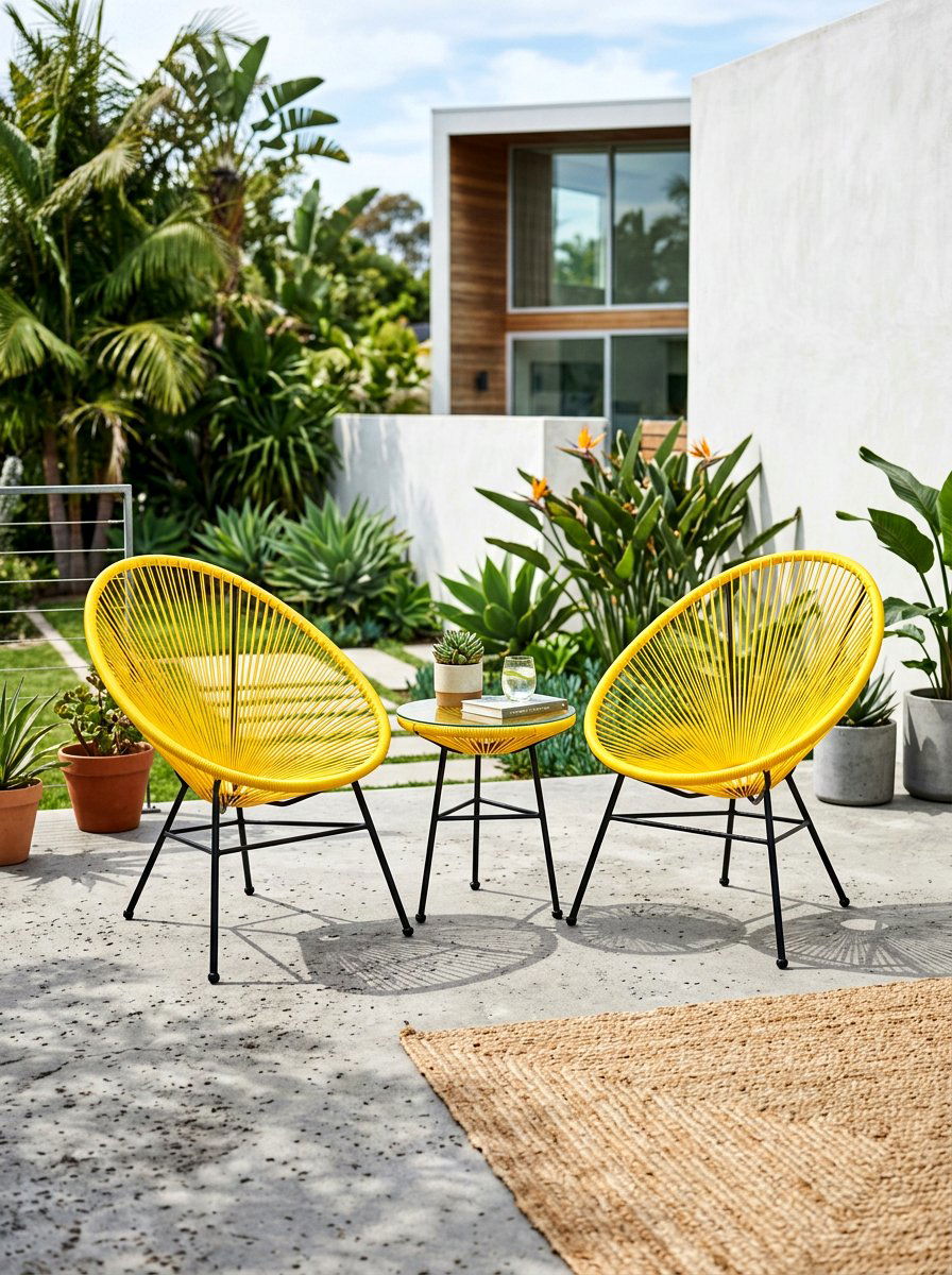 Acapulco Chair Pair - 30 balcony furniture ideas
