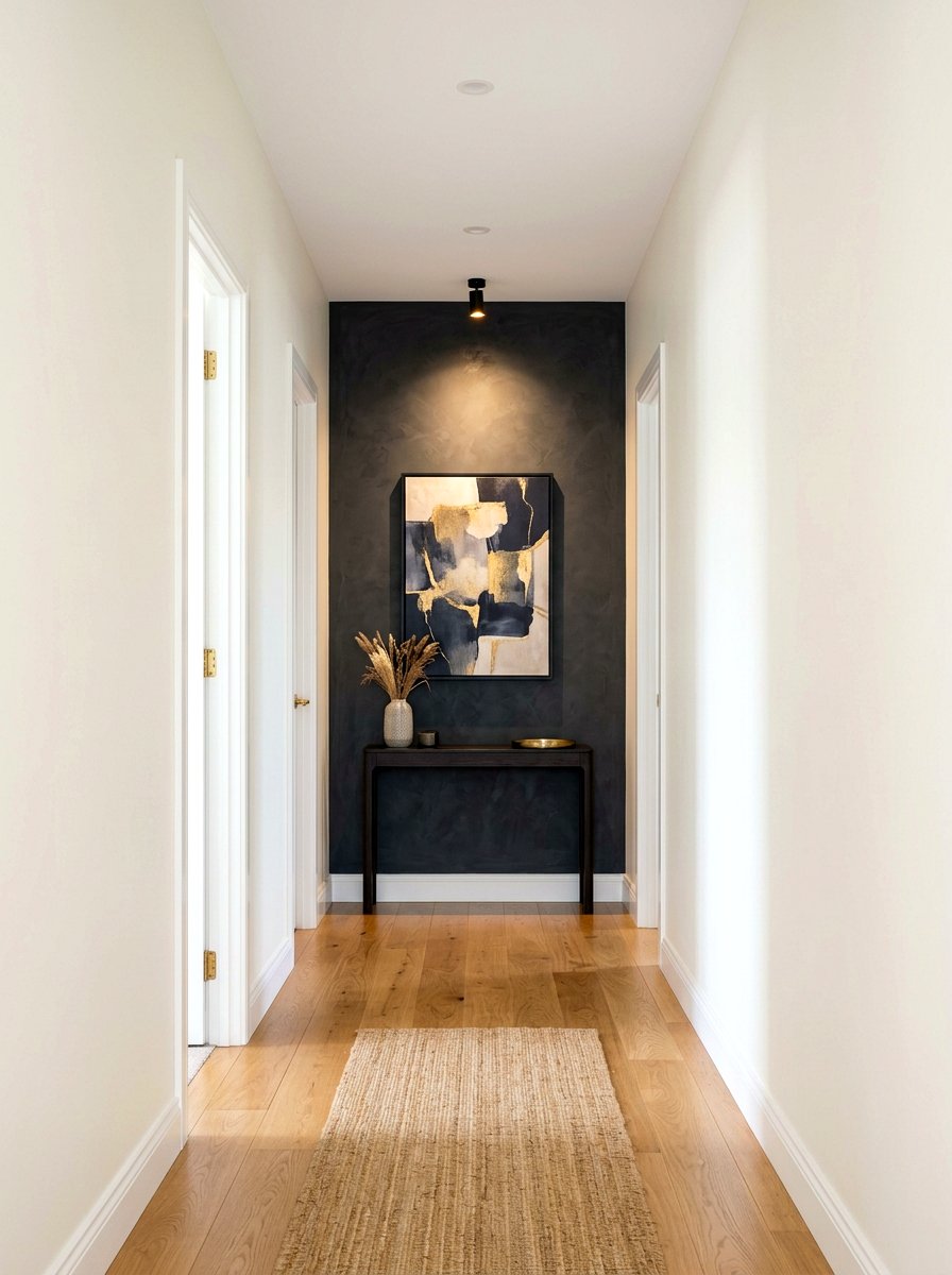 Accent Wall - 30 narrow hall styling ideas