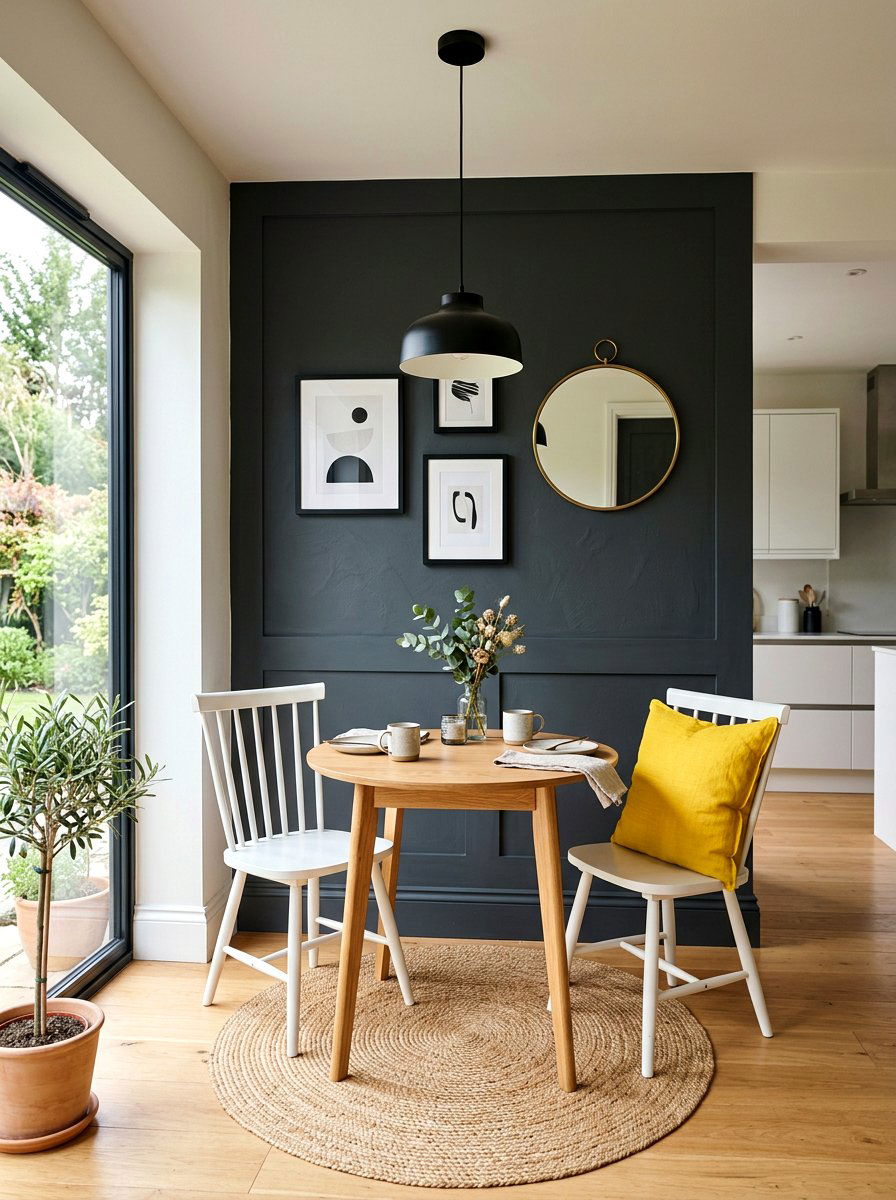 Accent Wall Breakfast Nook - 30 apartment breakfast nook ideas