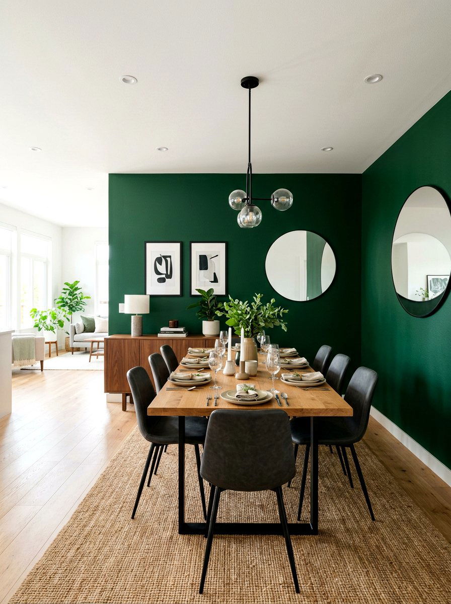 Accent wall color - 30 zoned open concept ideas