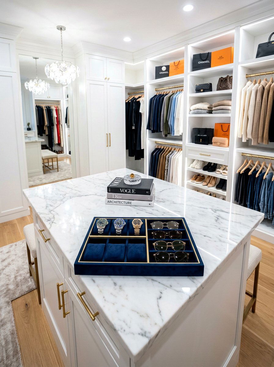Accessory Display Tray - 30 closet organization ideas