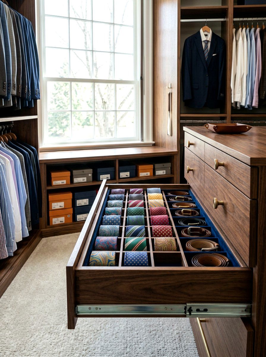 Accessory Divider Tray - 30 boutique closet ideas