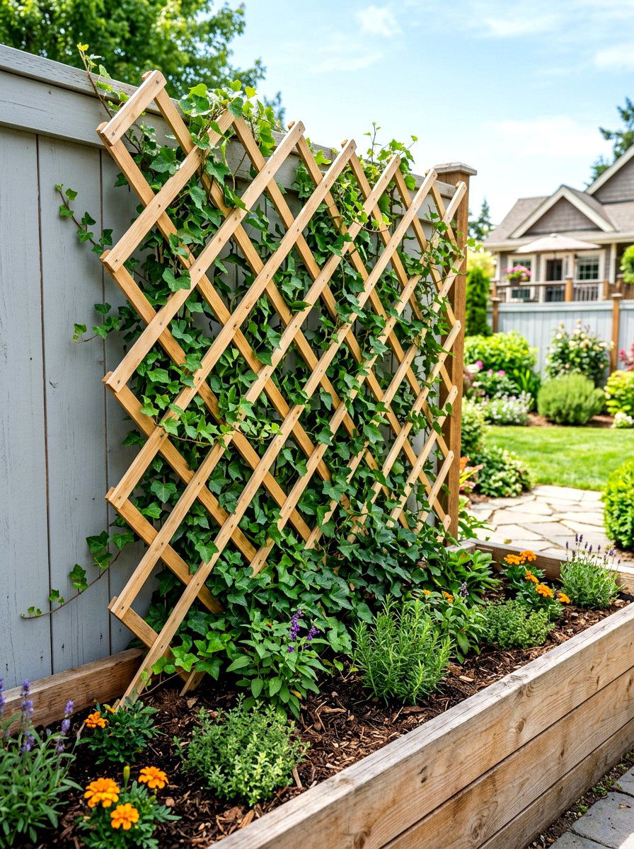 Accordion Expanding Garden Trellis - 30 raised bed trellis ideas