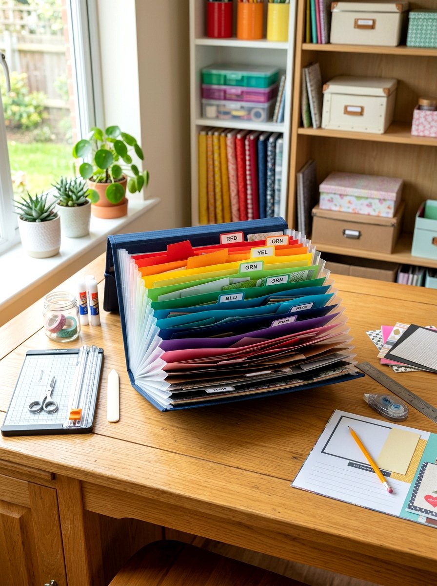 Accordion File Folder - 30 scrapbook storage ideas