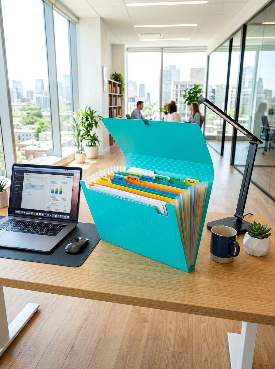 Accordion Folder System - 30 school paper organization ideas