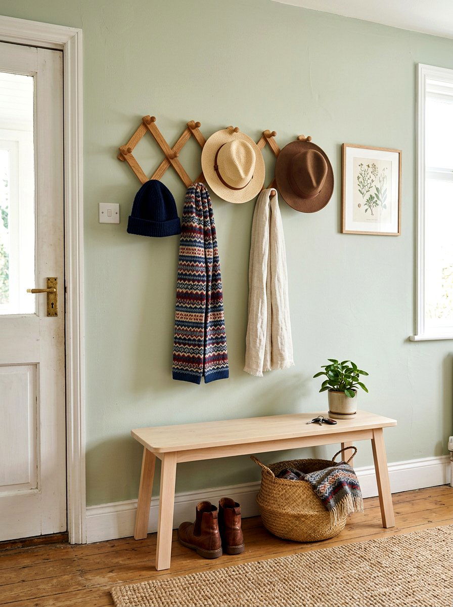 Accordion wall hanger - 30 rental entryway ideas