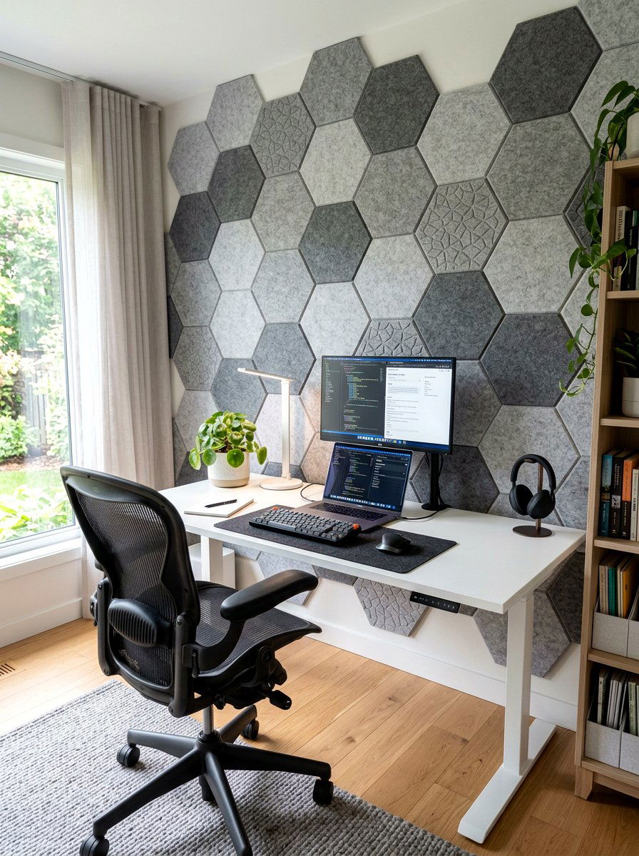 Acoustic Fabric Wall - 30 study wall ideas
