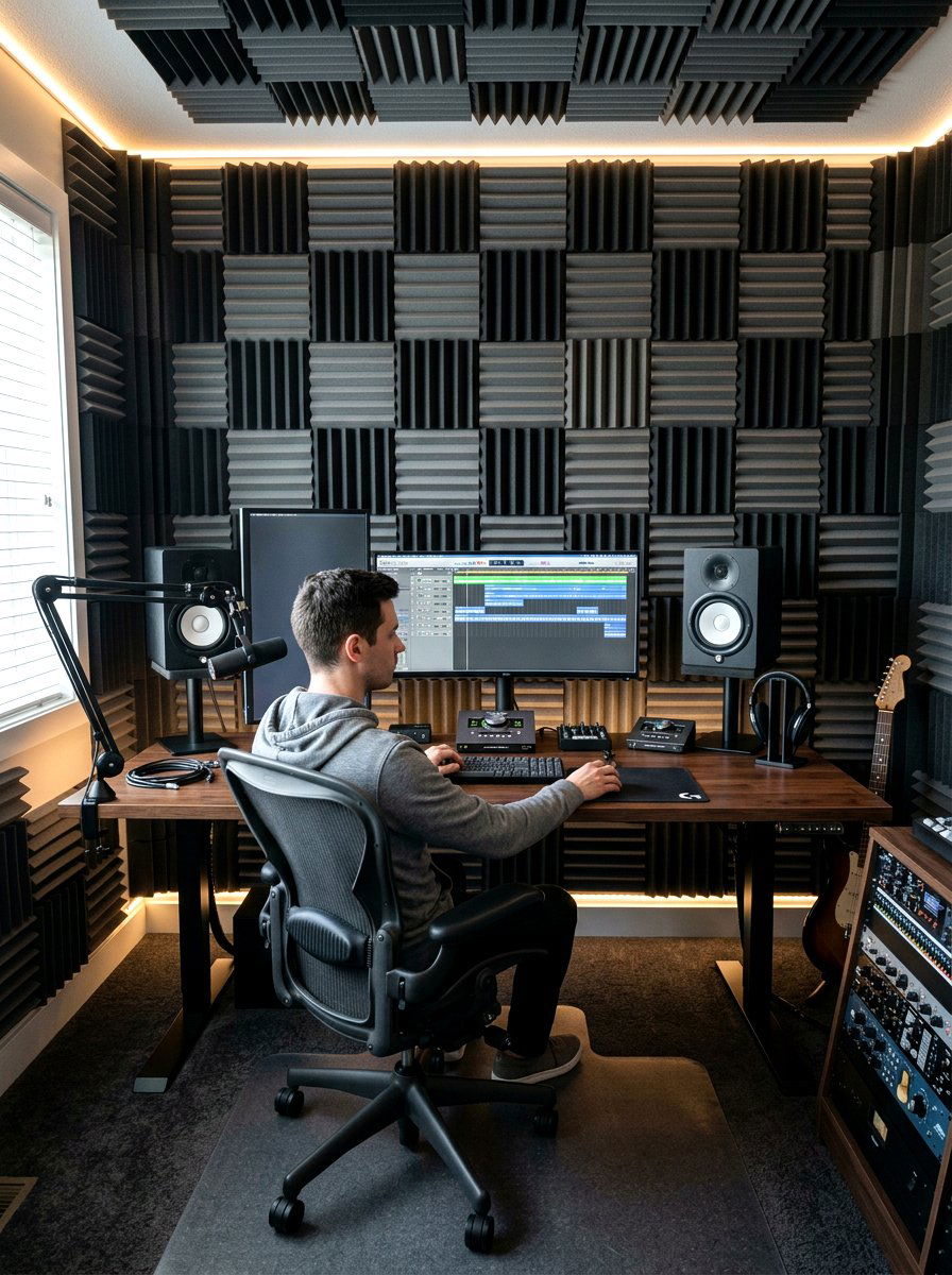 Acoustic Foam Wedge - 30 sound dampening office ideas