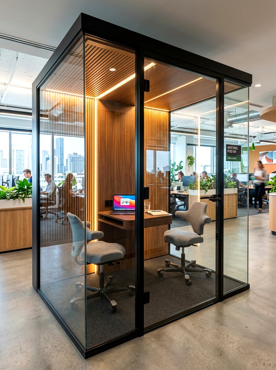 Acoustic Office Meeting Pod - 30 office meeting corner ideas