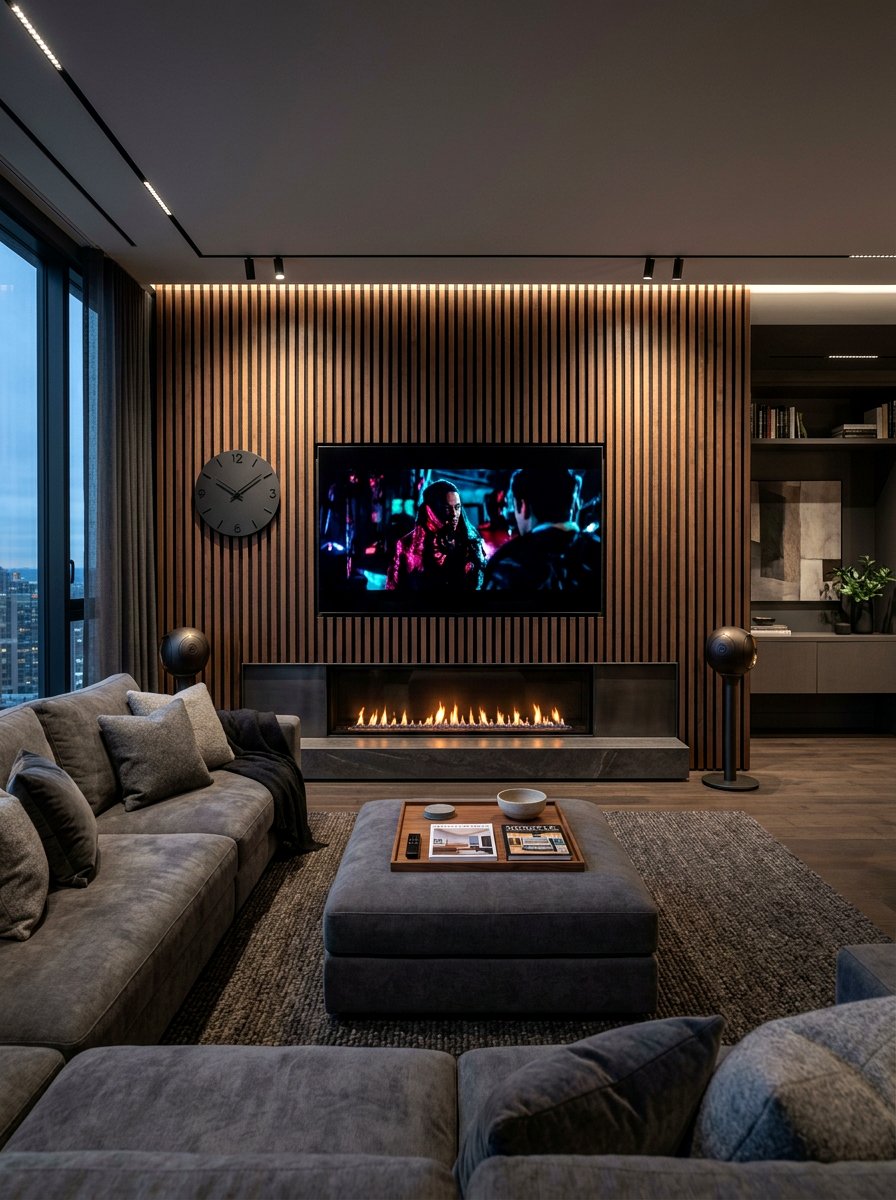Acoustic Panel Fireplace Wall - 30 electric fireplace wall ideas