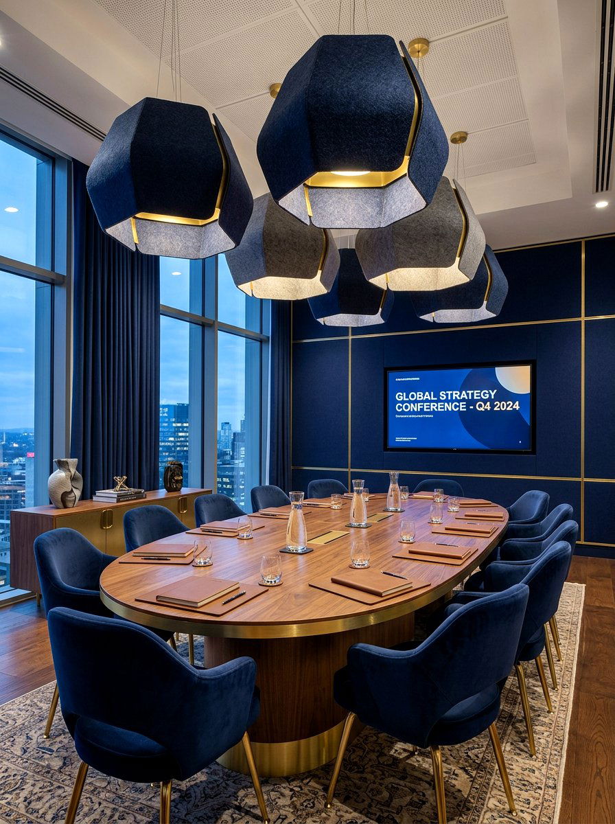 Acoustic Pendant Lighting - 30 acoustic office decor ideas