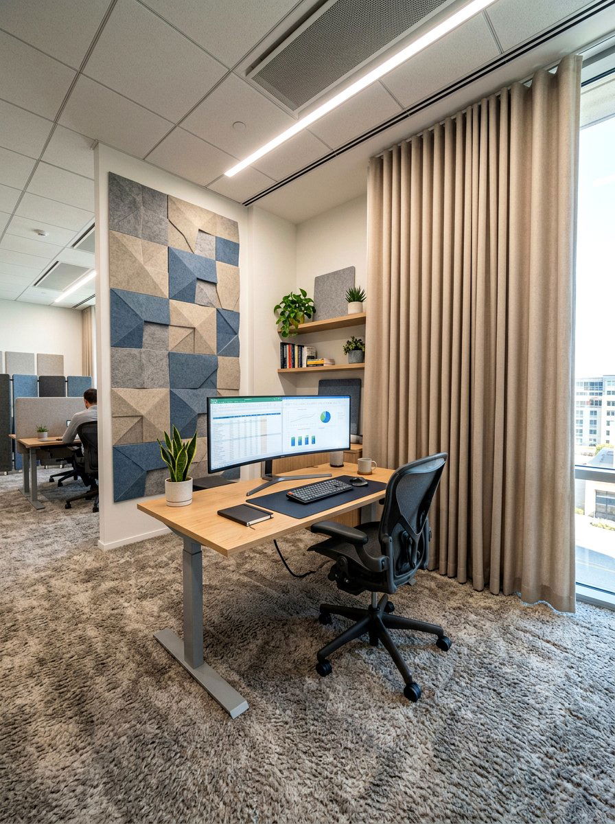 Acoustic Soundproof Office Curtains - 30 office curtain ideas