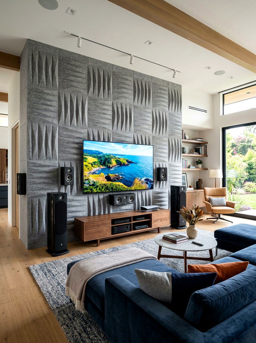 Acoustic TV Wall - 30 TV wall panel ideas