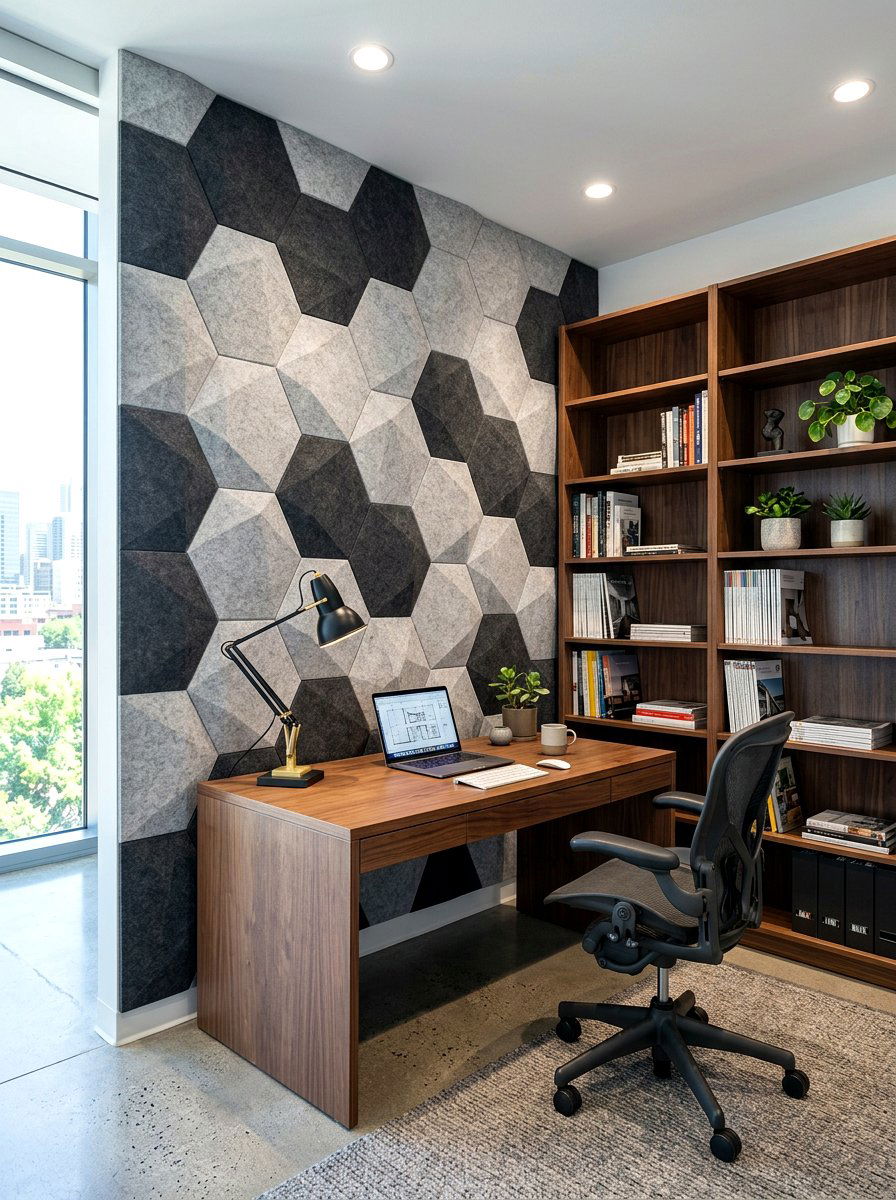 Acoustic Wall Panel - 30 quiet work room ideas