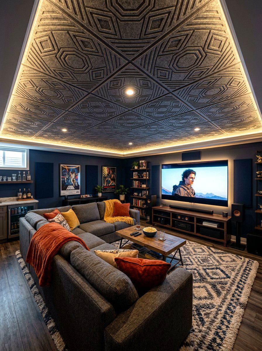 Acoustic ceiling tiles - 30 sound absorbing decor ideas