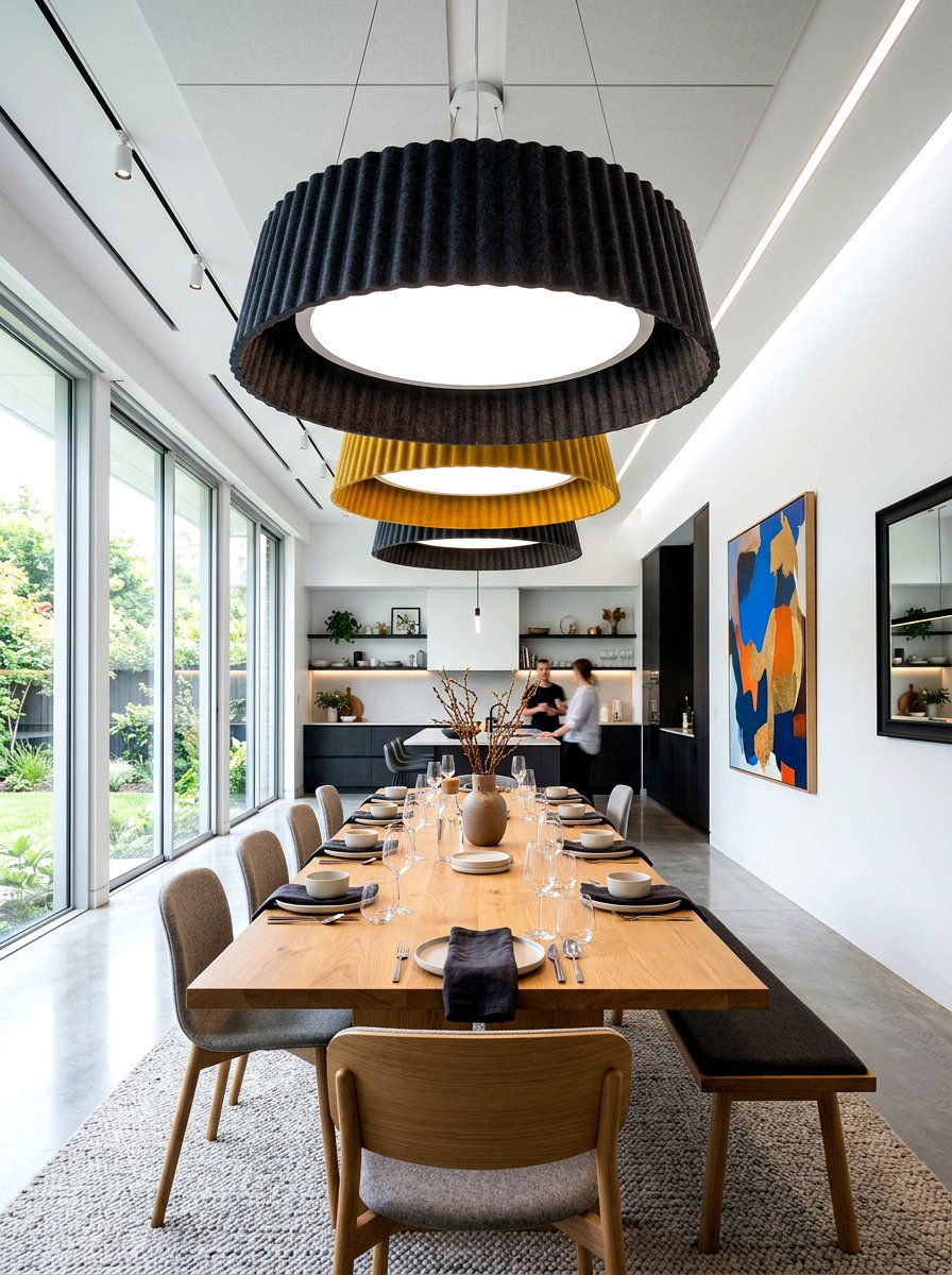 Acoustic lighting fixtures - 30 sound absorbing decor ideas