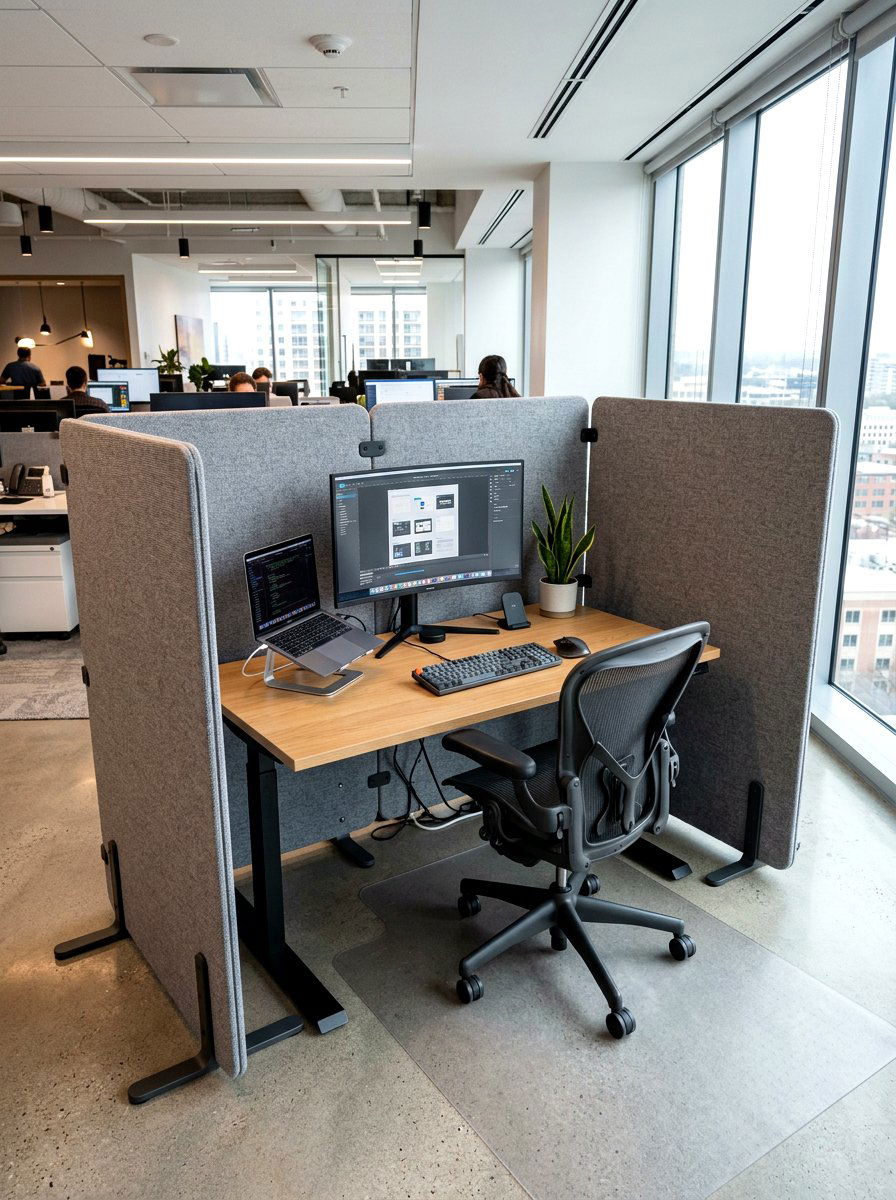Acoustic panel room divider - 30 partial divider studio ideas
