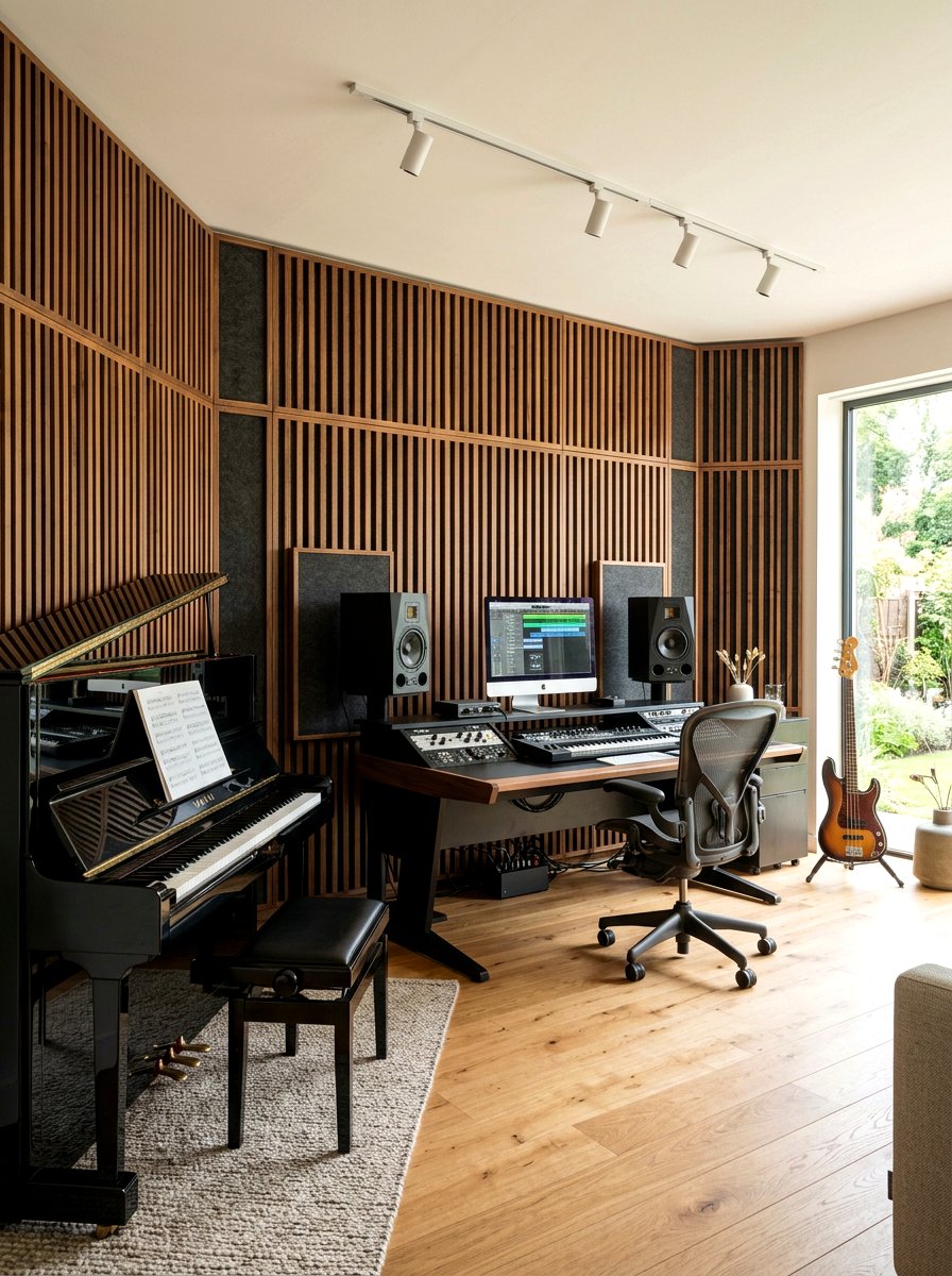 Acoustic wood slat wall - 30 wood slat wall ideas