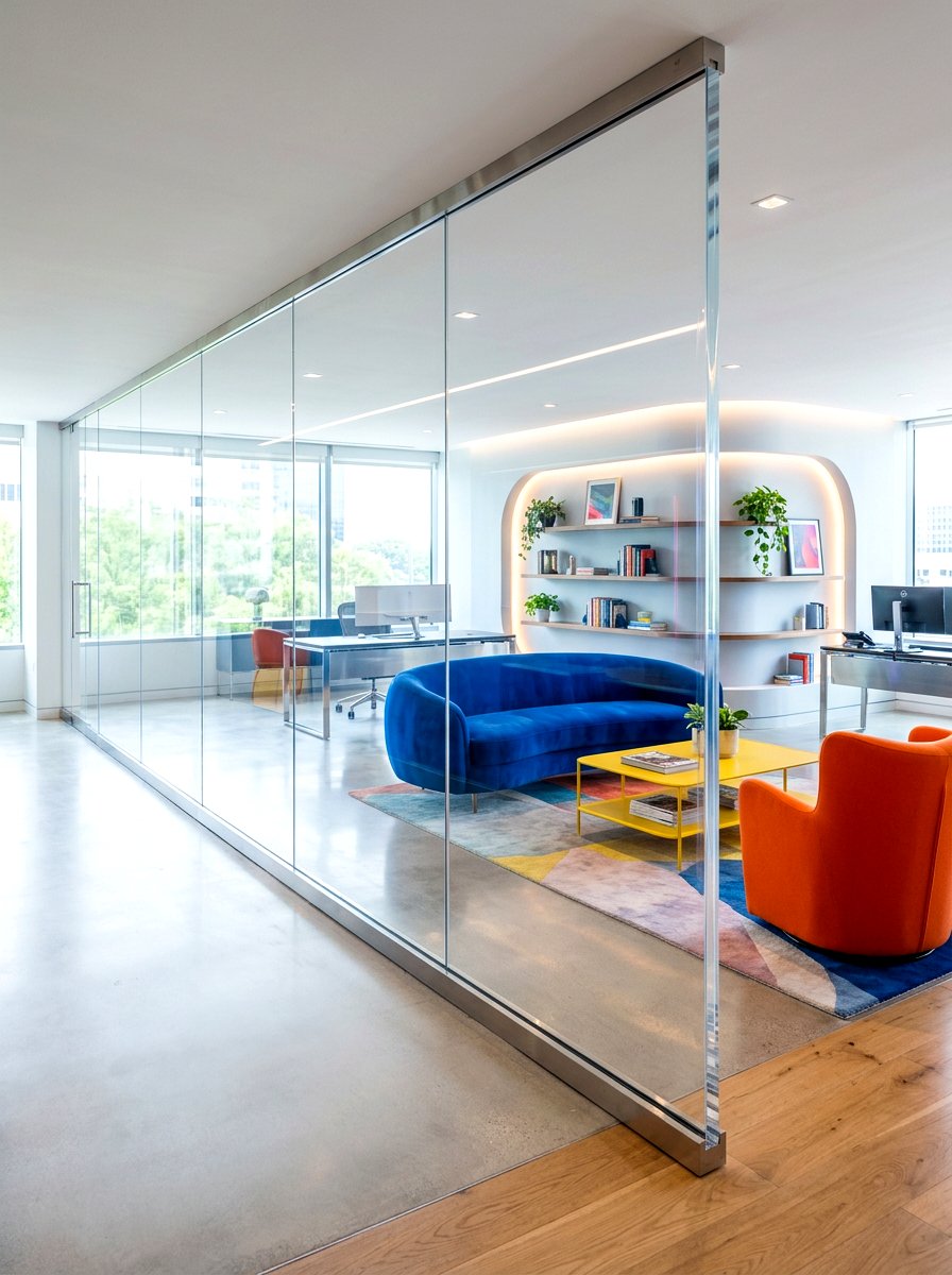 Acrylic Clear Divider - 30 room divider apartment aesthetic ideas