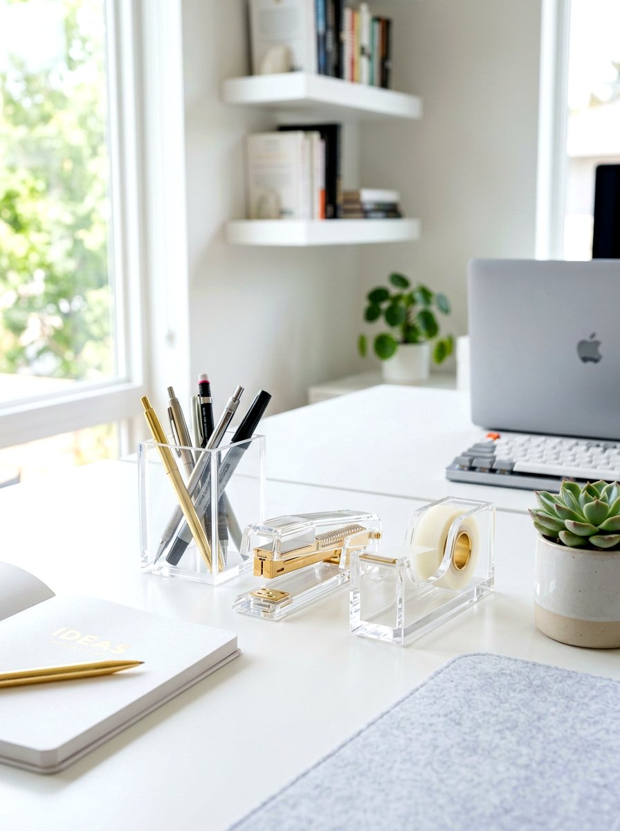 Acrylic Desk Accessories - 30 dorm desk ideas