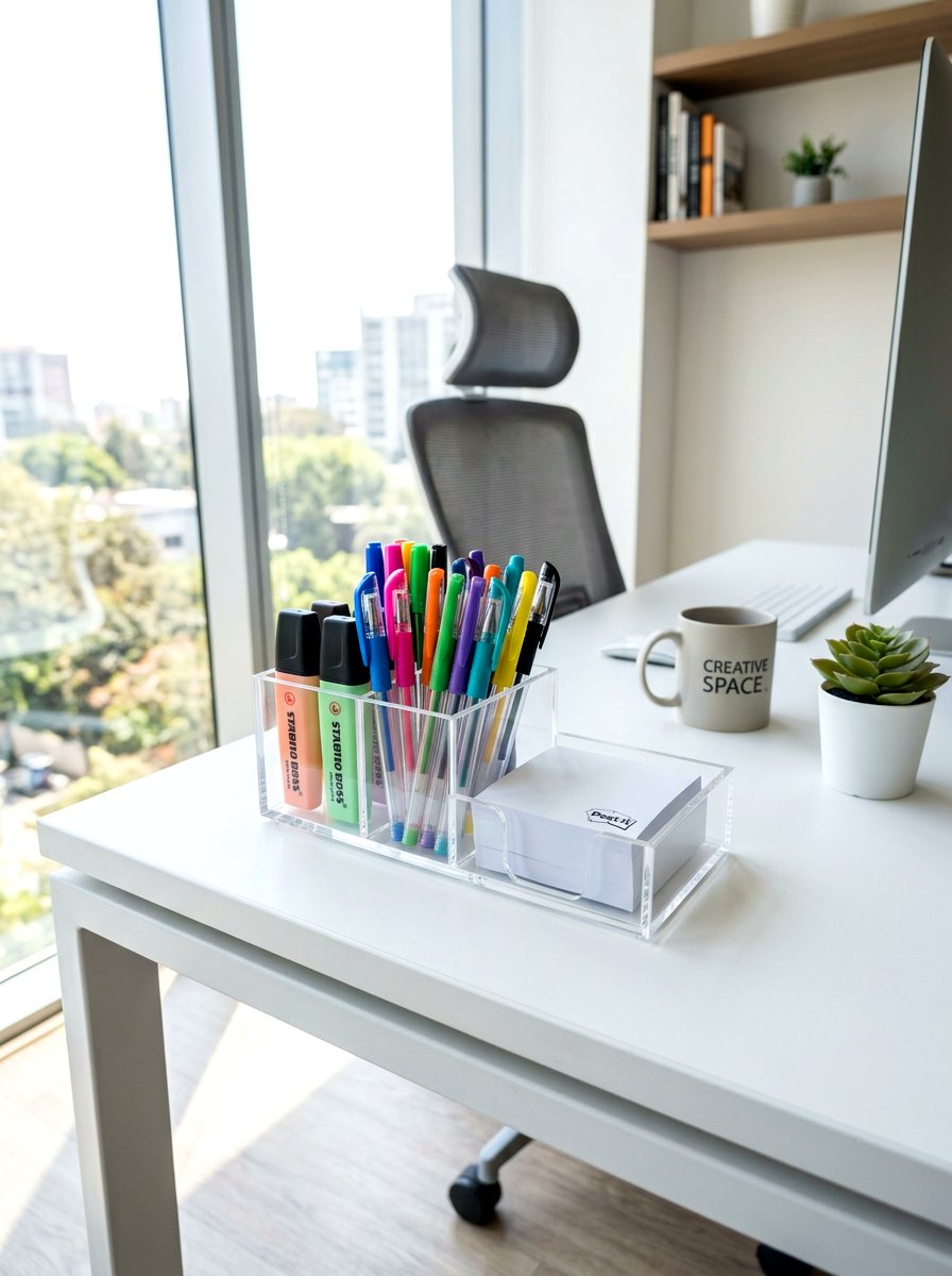 Acrylic Desk Stationery Tray - 30 decorative tray ideas