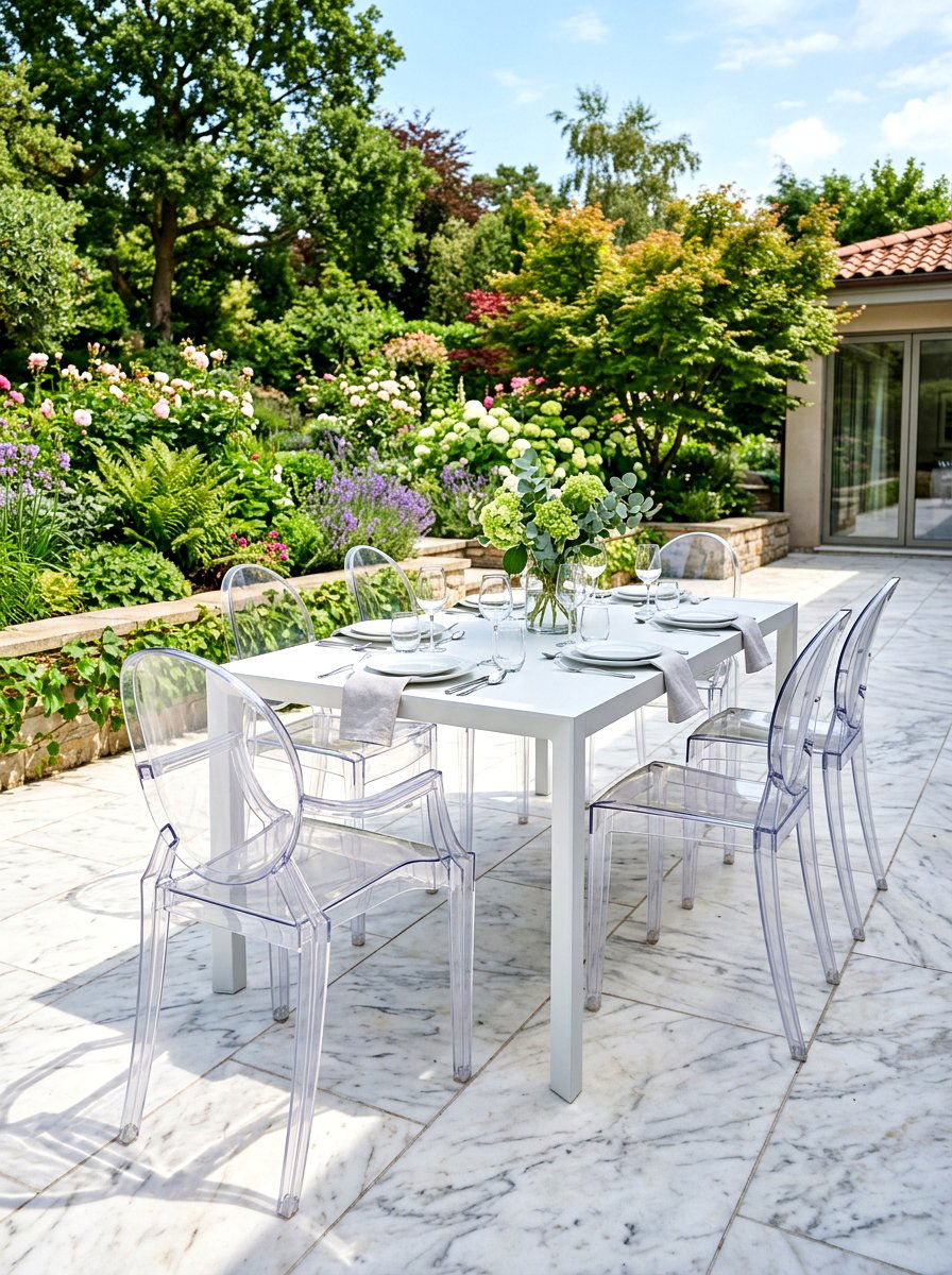 Acrylic Dining Chair - 30 modern outdoor furniture ideas