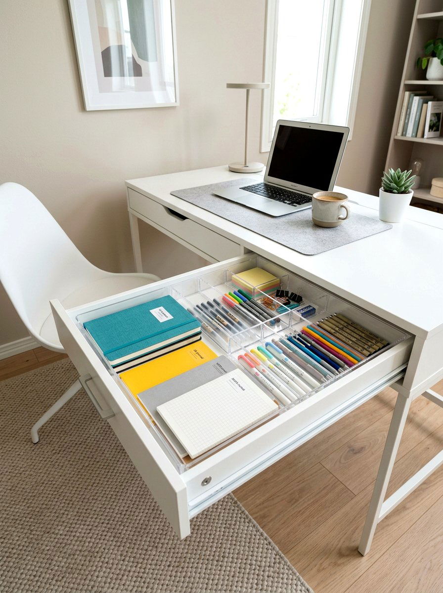 Acrylic Drawer Divider - 30 notebook storage ideas