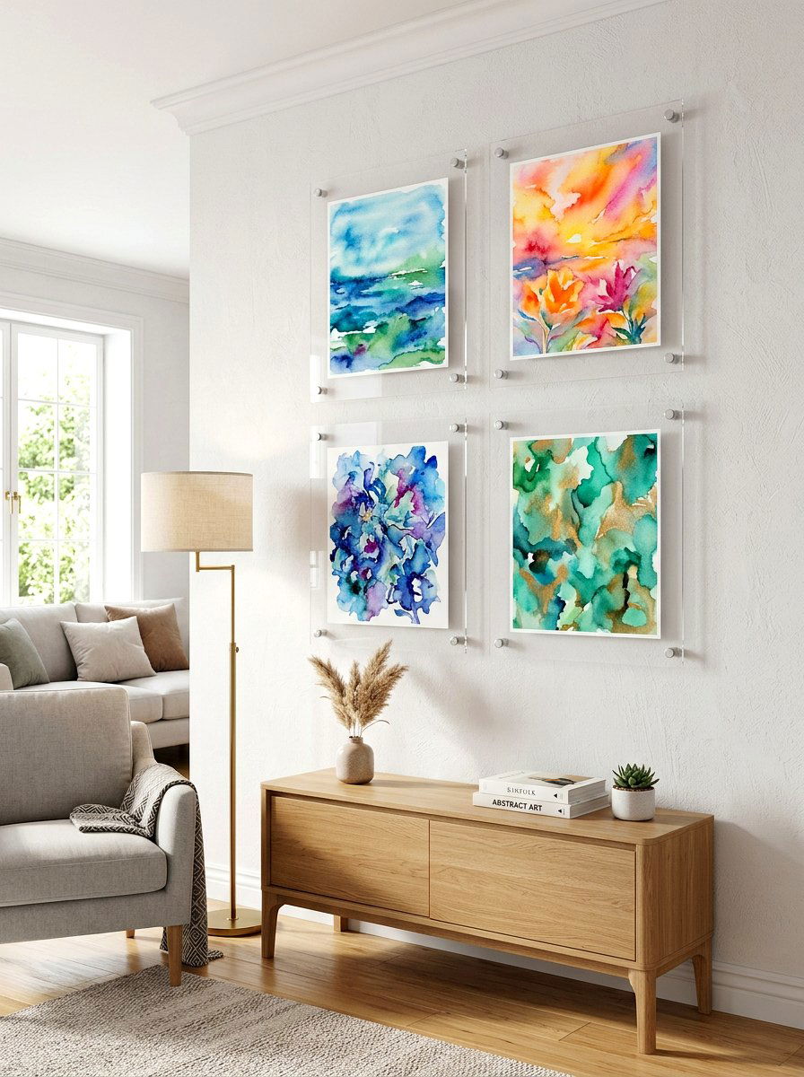 Acrylic Floating Frames - 30 kids art display ideas