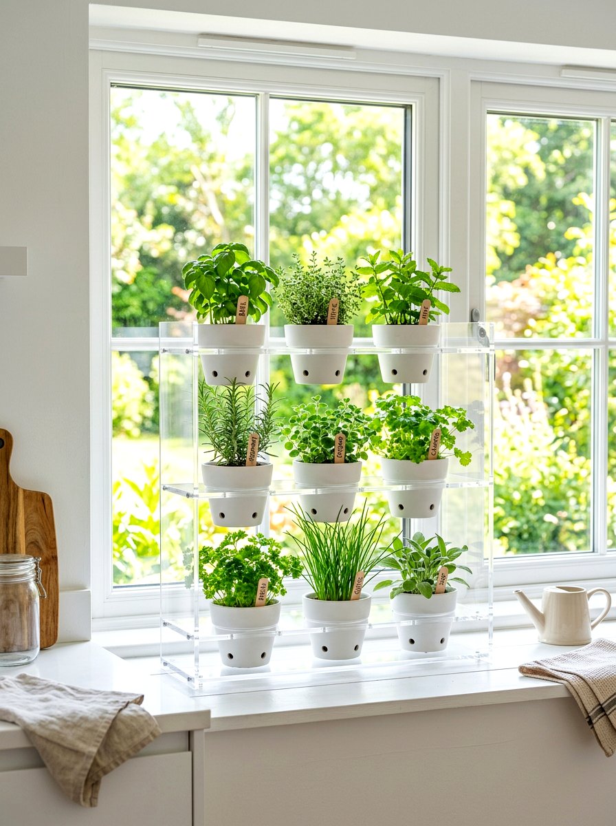 Acrylic Herb Garden Stand - 30 modern herb garden ideas
